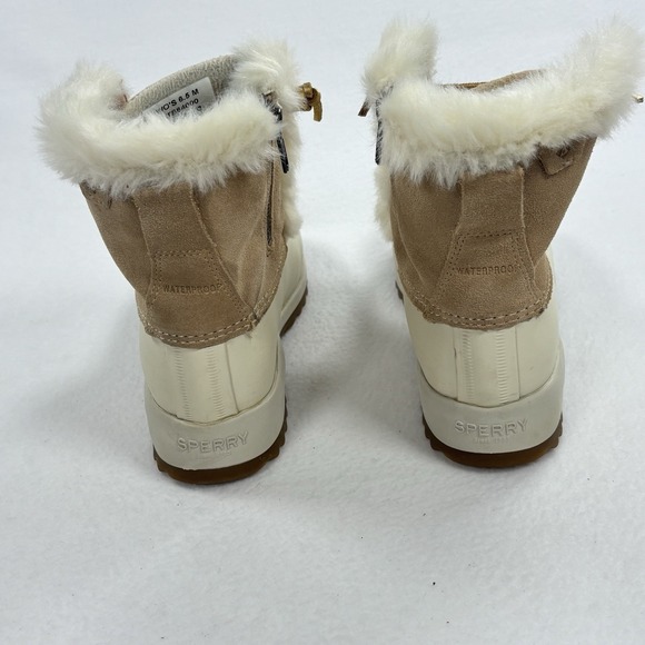 Sperry Maritime Repel Suede Boots Fur Womens 6.5 Sand Thinsulate Waterproof Snow - Picture 7 of 11